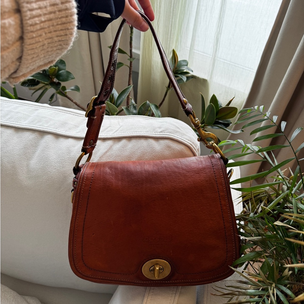 RARE Vintage Coach 65th Anniversary Legacy Stripe Flap Front Shoulder Bag #11134 - Picture 6 of 9